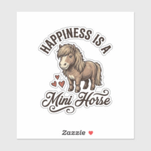 Sticker Chemise de conception de cheval miniature gravure