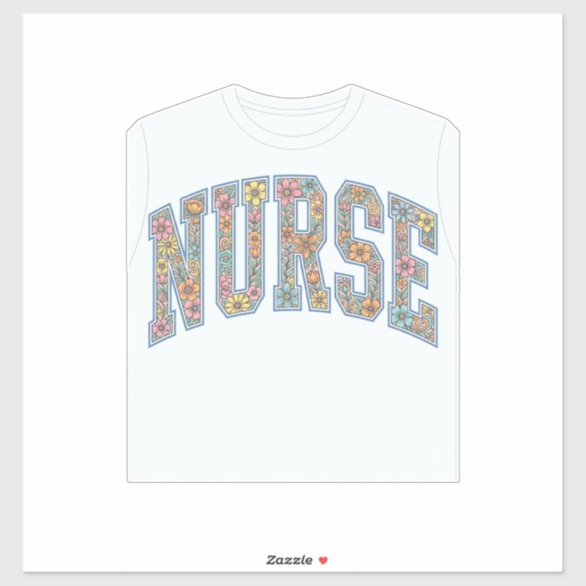 Sticker Chemise de conception de lettrage universitaire fl (Feuille)