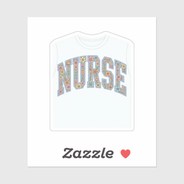 Sticker Chemise de conception de lettrage universitaire fl (Feuille)