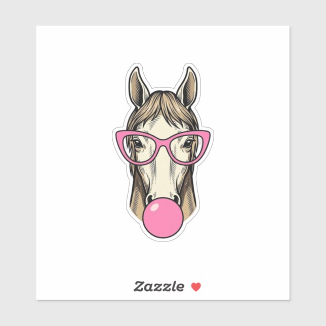 Sticker Chemise de conception de lunettes roses bulles de  (Feuille)