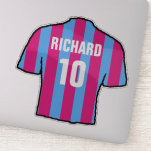 Sticker Chemise de football Claret & Blue pour personnalis