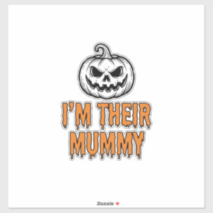 Sticker Chemise de gravure vintage de citrouille de momie 