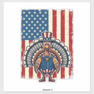Sticker Chemise de gravure vintage de drapeau de Turquie p