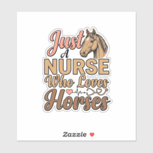 Sticker Chemise de gravure vintage d'infirmière qui aime l