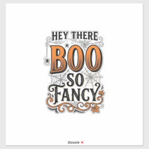 Sticker Chemise de Halloween Boo Gravure Vintage Mignonne