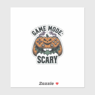Sticker Chemise de joueur effrayant Art de manette Hallowe