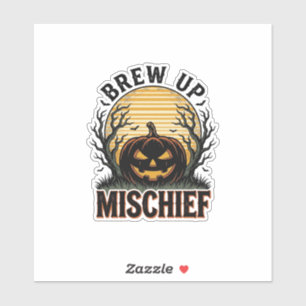 Sticker Chemise de malice de citrouille Graphique vintage