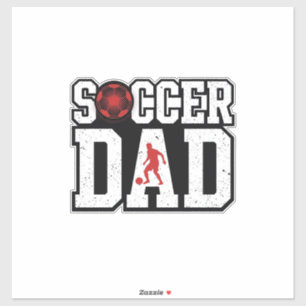 Sticker Chemise de papa de football vintage à typographie
