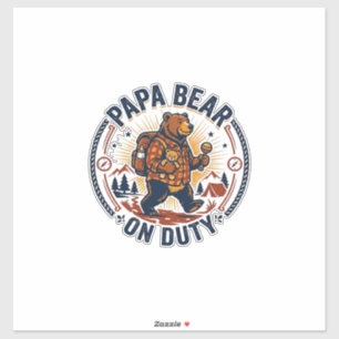 Sticker Chemise de papa ours en service pour la fête des p