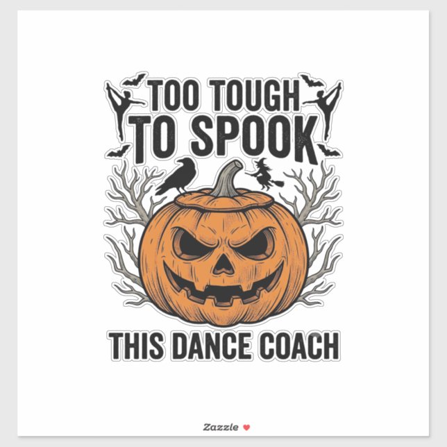 Sticker Chemise de professeur de danse Halloween Pumpkin G (Feuille)