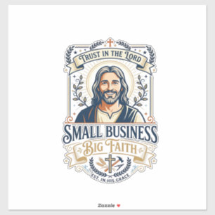 Sticker Chemise de propriétaire de petite entreprise Jesus