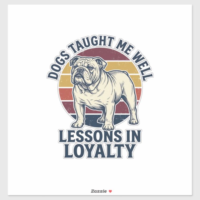 Sticker Chemise de sagesse canine Graphique de leçon de bo (Feuille)