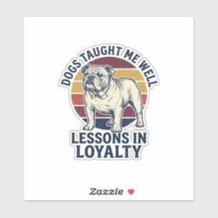 Sticker Chemise de sagesse canine Graphique de leçon de bo