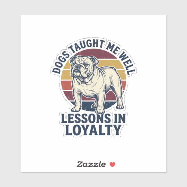 Sticker Chemise de sagesse canine Graphique de leçon de bo (Feuille)