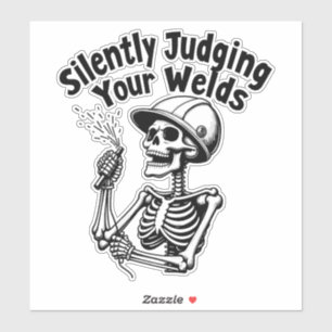 Sticker Chemise de soudure amusante - Jugement Silencieux