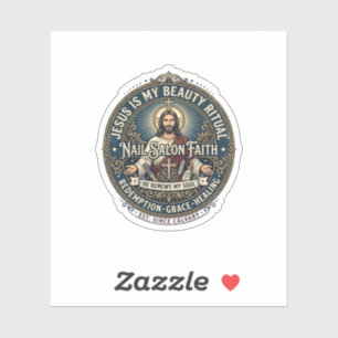 Sticker Chemise de technicien en onglerie Jésus Artiste On