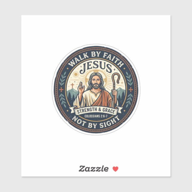 Sticker Chemise de tendance de café Jesus Matcha Graphique (Feuille)