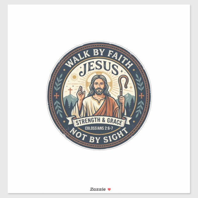 Sticker Chemise de tendance de café Jesus Matcha Graphique (Feuille)