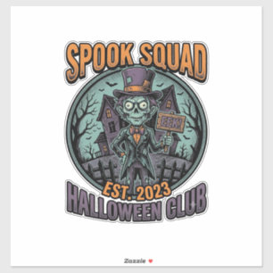 Sticker Chemise de zombie Halloween drôle de l'équipe Spoo