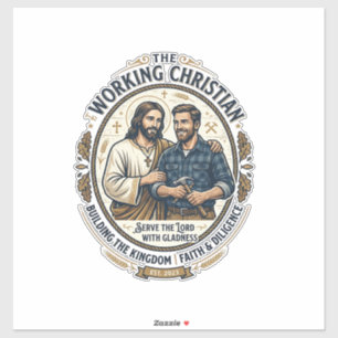 Sticker Chemise des métiers de la construction Jésus Graph