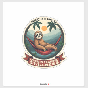 Sticker Chemise d'humour de paresseux sélective Effort Vin