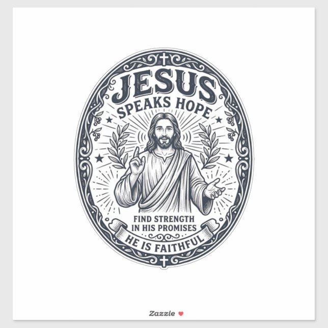 Sticker Chemise d'inclusion de la communauté sourde Jésus  (Feuille)