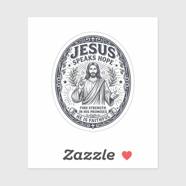 Sticker Chemise d'inclusion de la communauté sourde Jésus  (Feuille)