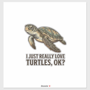 Sticker Chemise drôle de tortue de mer amateur de tortue v