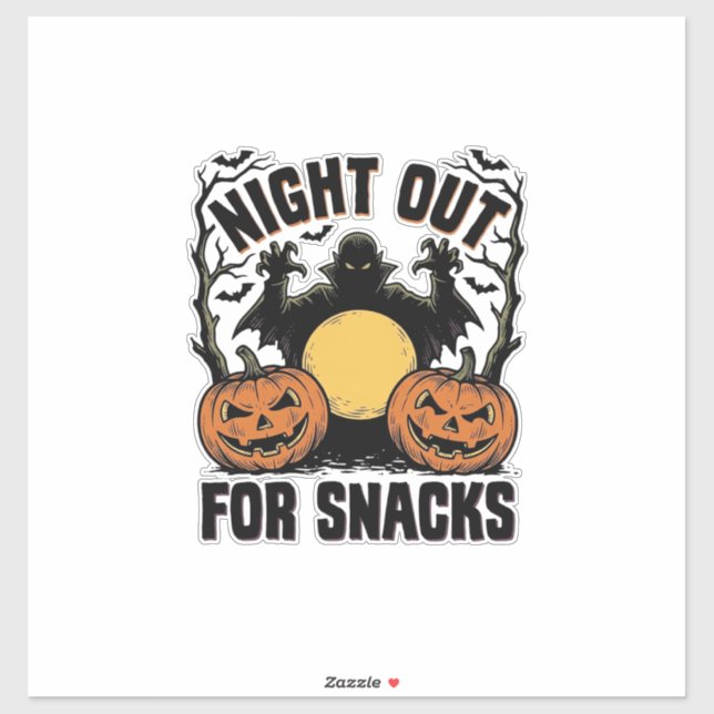 Sticker Chemise drôle de vampire avec art de nuit de citro (Feuille)