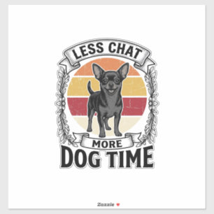 Sticker Chemise drôle pour amateur de chien Gravure vintag