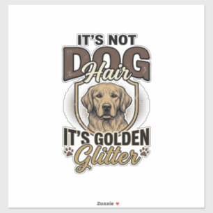 Sticker Chemise drôle vintage de cheveux de chien Retrieve
