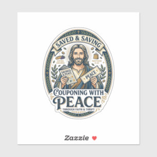 Sticker Chemise Économique Bon Plan Jésus Design basé sur 