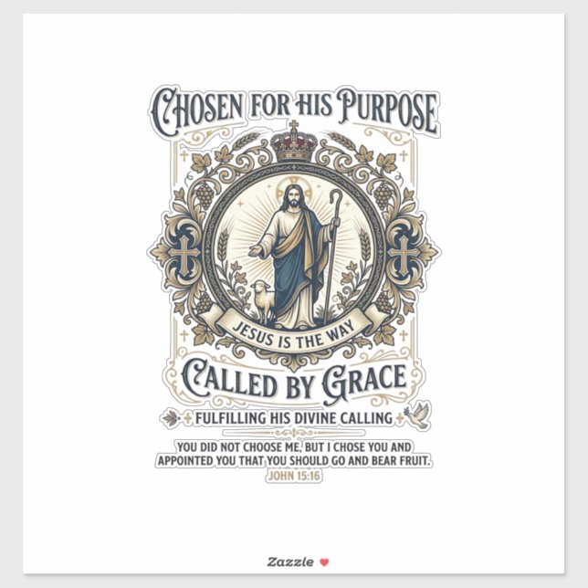 Sticker Chemise Électricien Jésus Conception basée sur la  (Feuille)