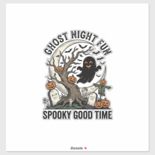 Sticker Chemise fantôme Halloween Design fun cimetière vin