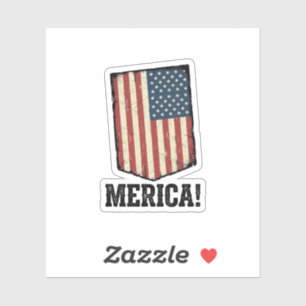 Sticker Chemise graphique patriotique du drapeau vintage M