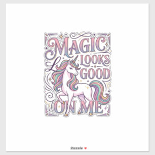 Sticker Chemise graphique tendance Licorne Magique me va b