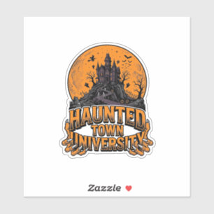 Sticker Chemise Halloween Vintage Université de la ville h