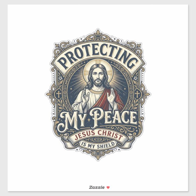 Sticker Chemise Jésus Respect de soi Limites Foi (Feuille)