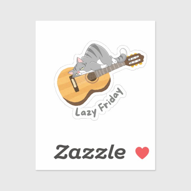 Sticker Chemise Lazy friday (Feuille)