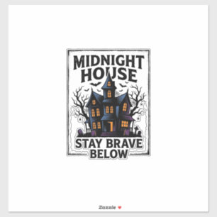 Sticker Chemise Maison Hantée Design Nuit Squelettique Vin