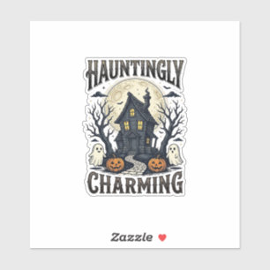 Sticker Chemise Maison Hantée Vintage Cottage Halloween De