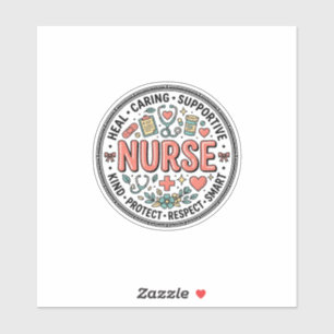 Sticker Chemise médicale florale vintage pour l'appréciati