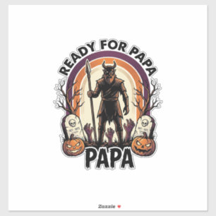 Sticker Chemise Papa Halloween Crépuscule Cimetière Vintag