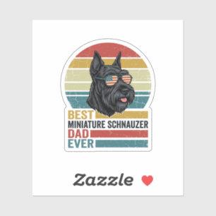 Sticker Chemise patriotique vintage de papa Schnauzer mini