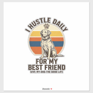 Sticker Chemise pour amateur de chien Gravure vintage Trav