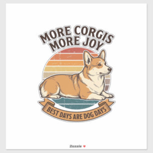 Sticker Chemise pour amateur de Corgi Gravure vintage Cita