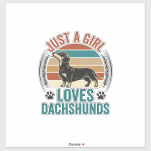 Sticker Chemise pour amateur de teckel Graphique de chien 