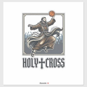 Sticker Chemise religieuse vintage de basket-ball Holy Cro