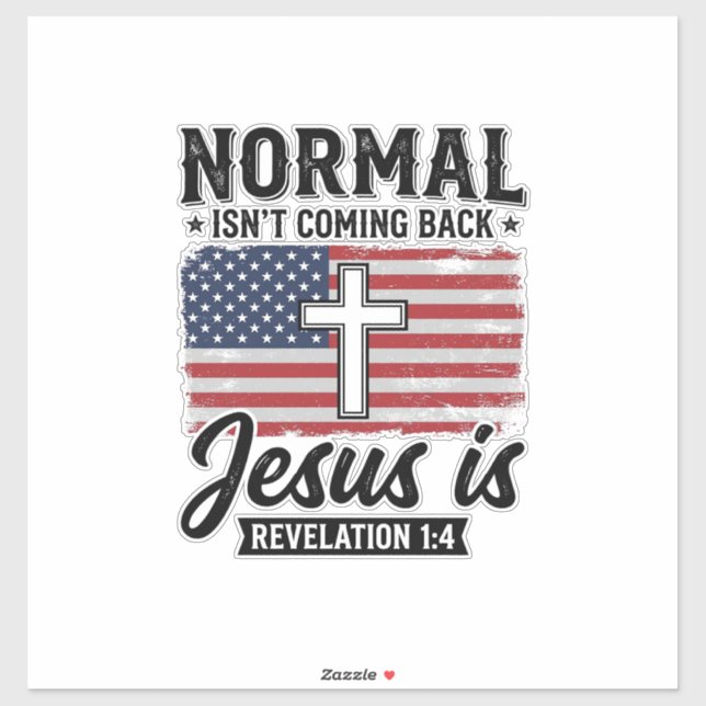 Sticker Chemise Révélation Jésus Le Normal Ne Revient Pas_ (Feuille)