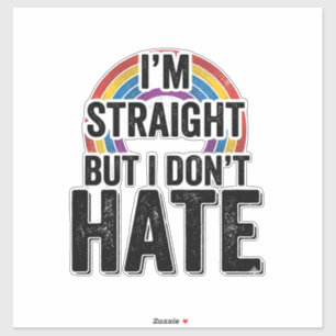 Sticker Chemise Straight Ally Rainbow Typographie Vintage_